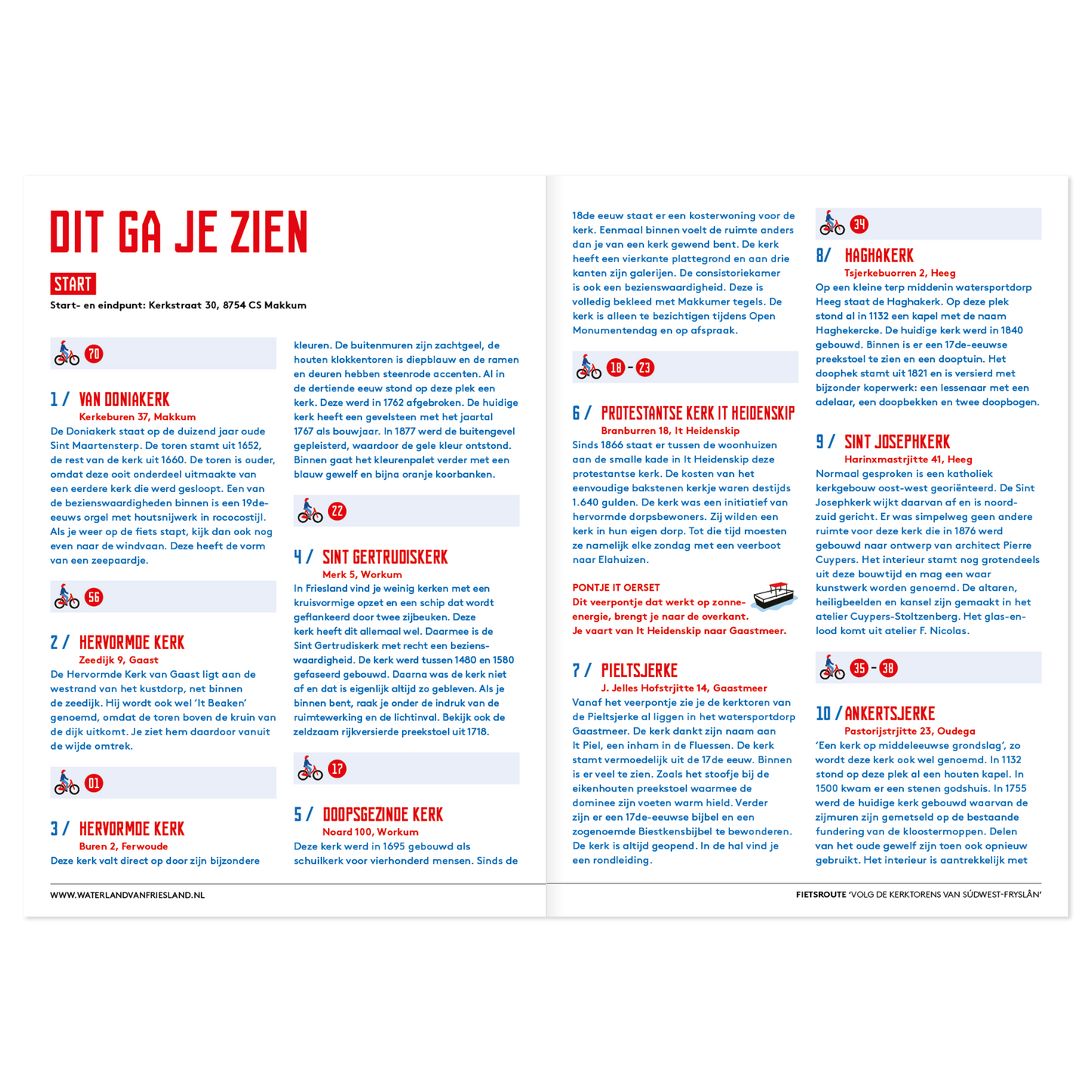 Fahrradroute entlang der Kirchtürme von Südwest-Fryslân