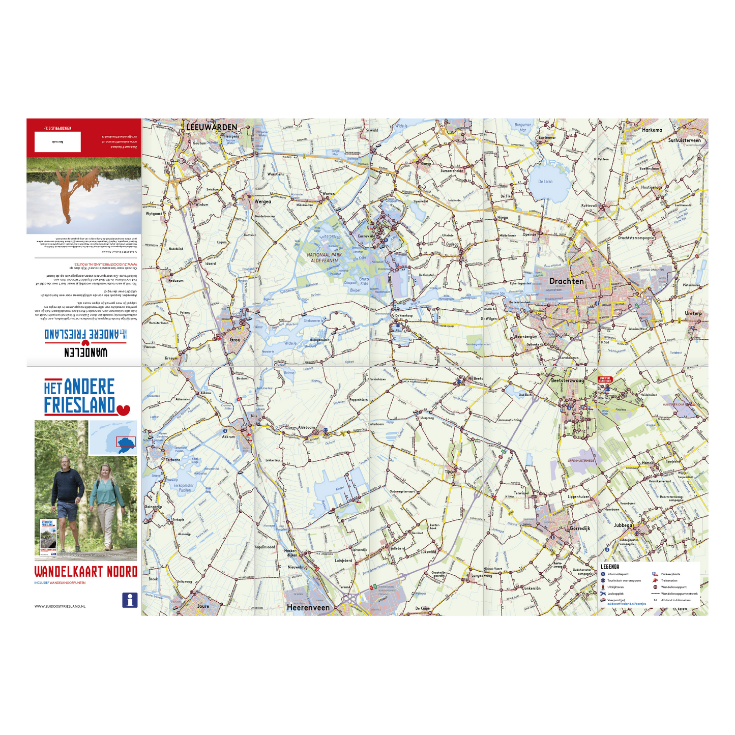 Wandelkaart Noord - Zuidoost Friesland