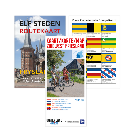 Bundel van regiokaart, Elfstedenroutekaart en stempelkaart