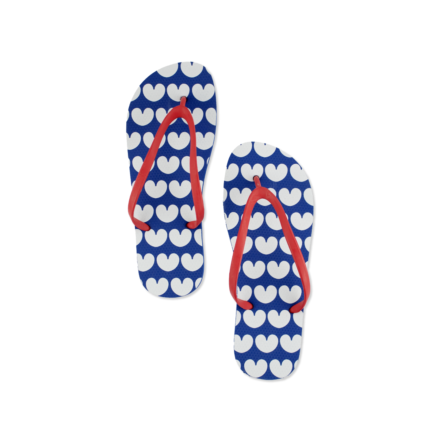 Duurzame slippers blauw/wit