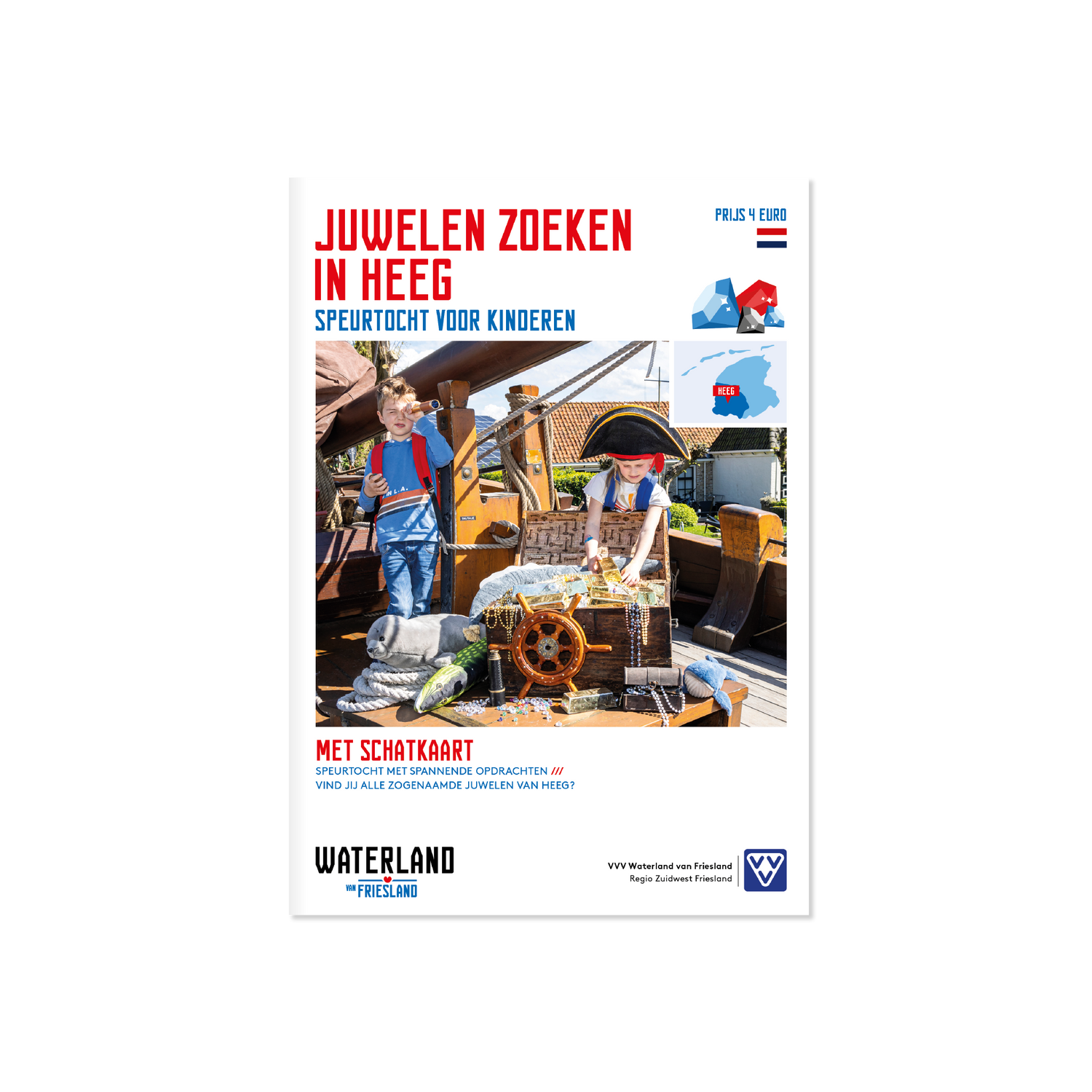 Speurtocht voor kinderen Juwelen Zoeken in Heeg met foto van kinderen op een schip